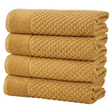 Cotton diamond waffle weave bath towel set - grayson collection