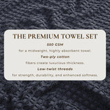 Cotton diamond waffle weave bath towel set - grayson collection