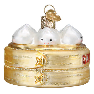 Dim Sum  Glass Ornament