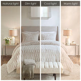 Twin/twin xl back print long fur comforter mini set - Tuesday Morning - Quilts & Comforters