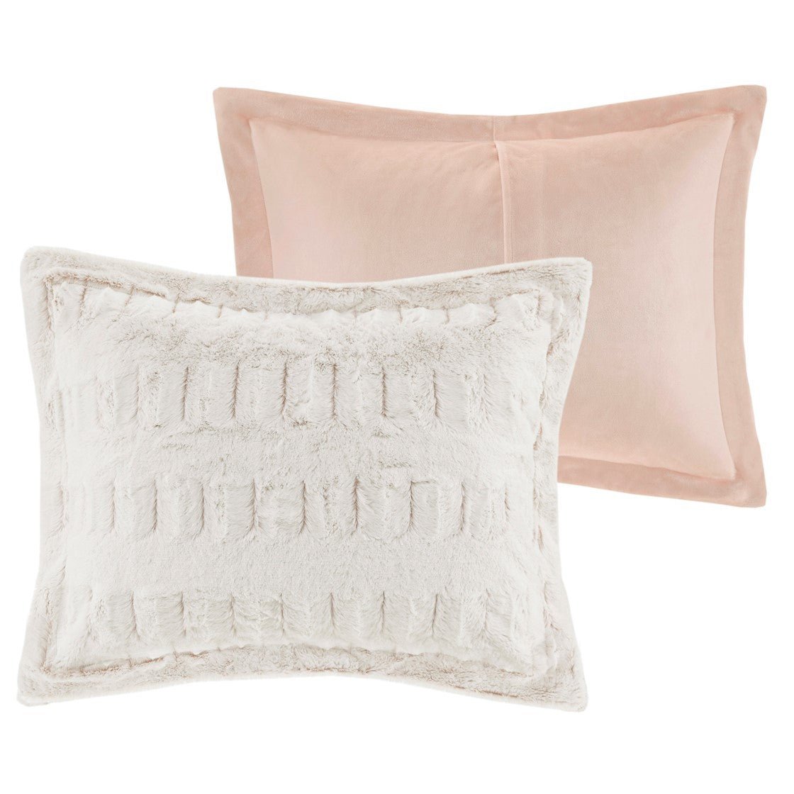 Twin/twin xl back print long fur comforter mini set - Tuesday Morning - Quilts & Comforters