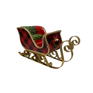 Resin & Metal Holiday Sleigh - Medium