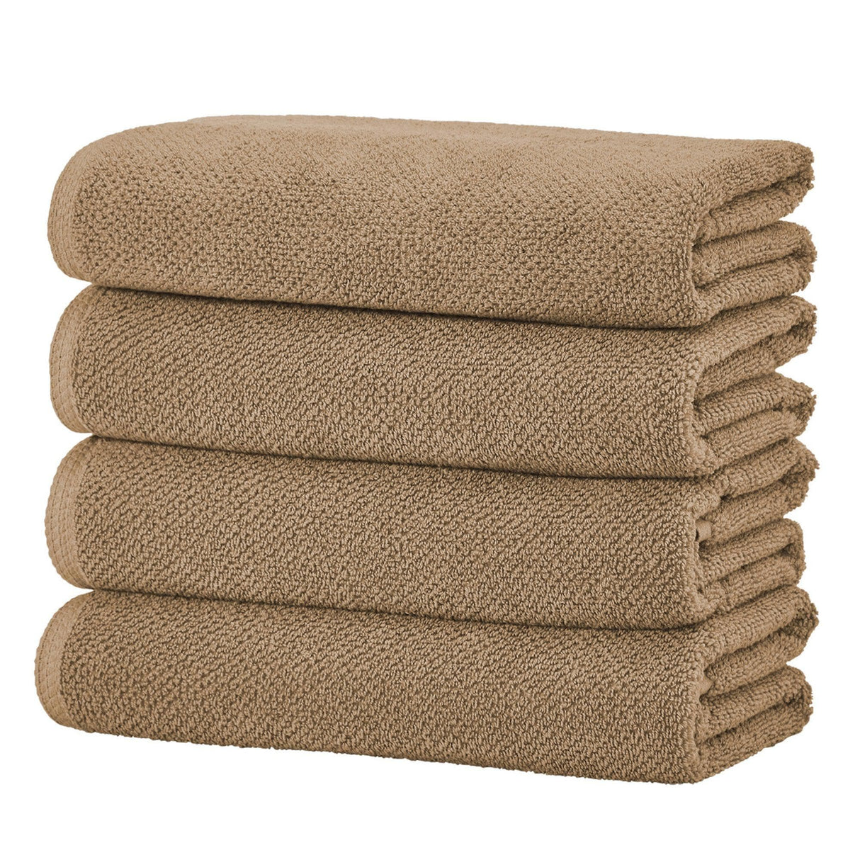 Cotton textured bath towel set - acacia collection