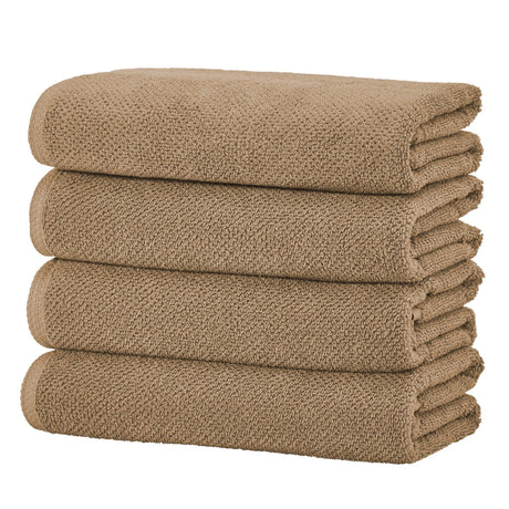 Cotton textured bath towel set - acacia collection