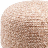 Tonanitla Natural Fiber Blush Knitted Pouf
