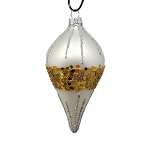 Krebs Value Glass Ornament 4 pack - Silver & Gold Drops