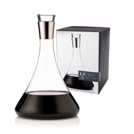 Irving-chrome-rim-wine-decanter-viski®-Decanters