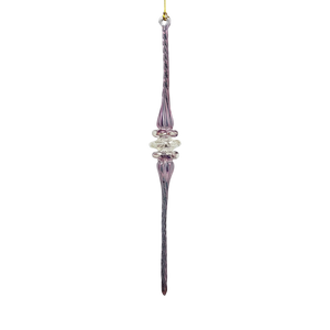 Amethyst Spiral Icicle Ornament
