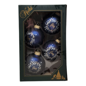 Krebs Value Glass Ball 4 pack - Joyful Wishes