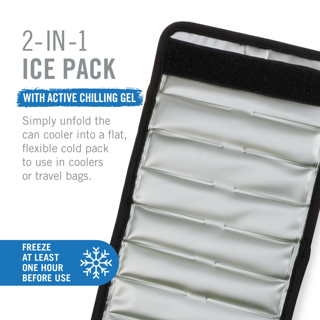 Insta-Chill™ Slim Can Cooler – 12 oz, Black