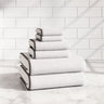 Cotton Border-Stitched 6-Piece Towel Set - Valery Collection