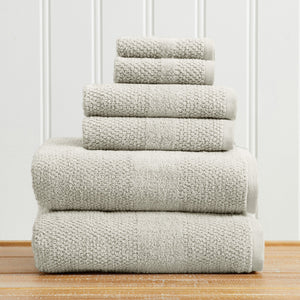 100% Cotton Woven Texture Bath Towel Set - Marbella Collection