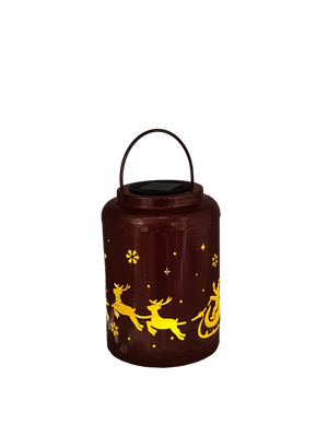 Solar Santa Lantern Luminary - 8 Inch