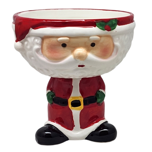 Ceramic Santa Candy Bowl - 6 Inch