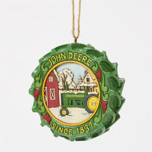 Tractor Tire with Scene Ornament