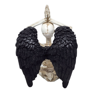 Yoga Skeleton Figurine - Urdhva Hastasana in Sukhasana Pose