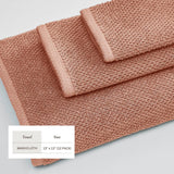 Cotton textured bath towel set - acacia collection