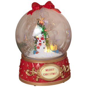 Lighted Musical Globe with Moving Scene - Snowman