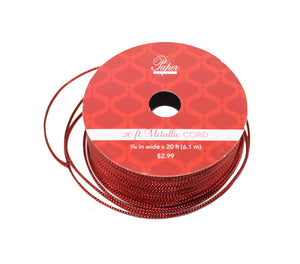 Metallic 20 Foot Wrapping Cord - Green