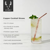 Summit cocktail straws in copper viski®
