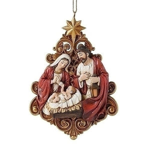 Gold Filigree Holy Family Ornament