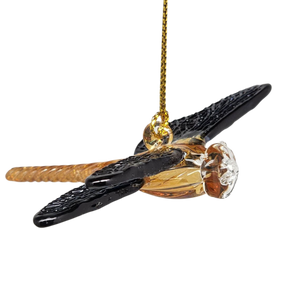 Egyptian Glass Dragon Fly - Black Wings