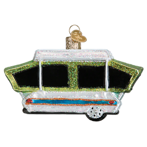 Old World Christmas Popup Tent Camper