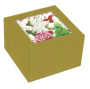 Square Cookie Box Gold