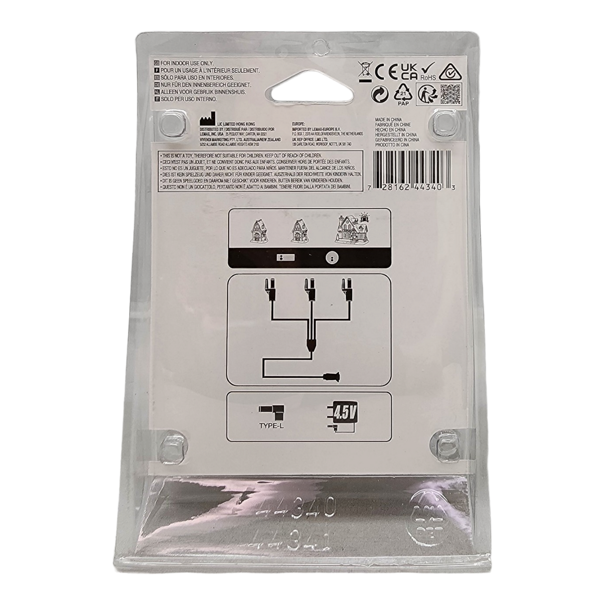 Lemax Power Expansion Cable - Type L to Type U - 3 Head - White