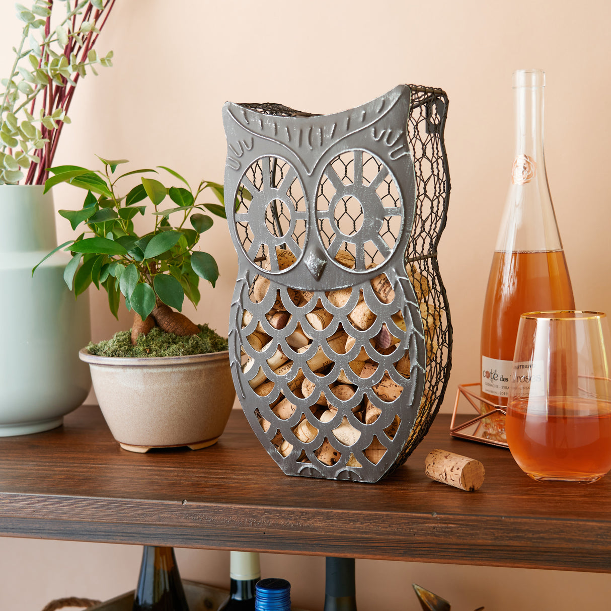 Wise owl cork collector by twine®