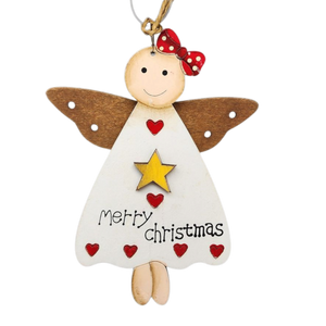 Merry Little Christmas Angel Ornament