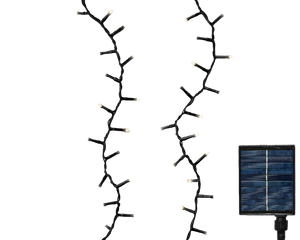 Solar String Lights - 500 LED - 8 function Twinkle - Warm White - 36 Feet Long
