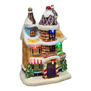 Lighted Resin Gingerbread House - Bakery