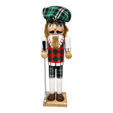 Green Plaid Golfer Nutcracker