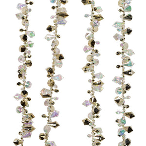 9 Foot Iridescent and Gold Beaded Garland