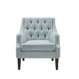 Upholstered Accent Chair with Button Tufted Back and Removable Seat Cushion