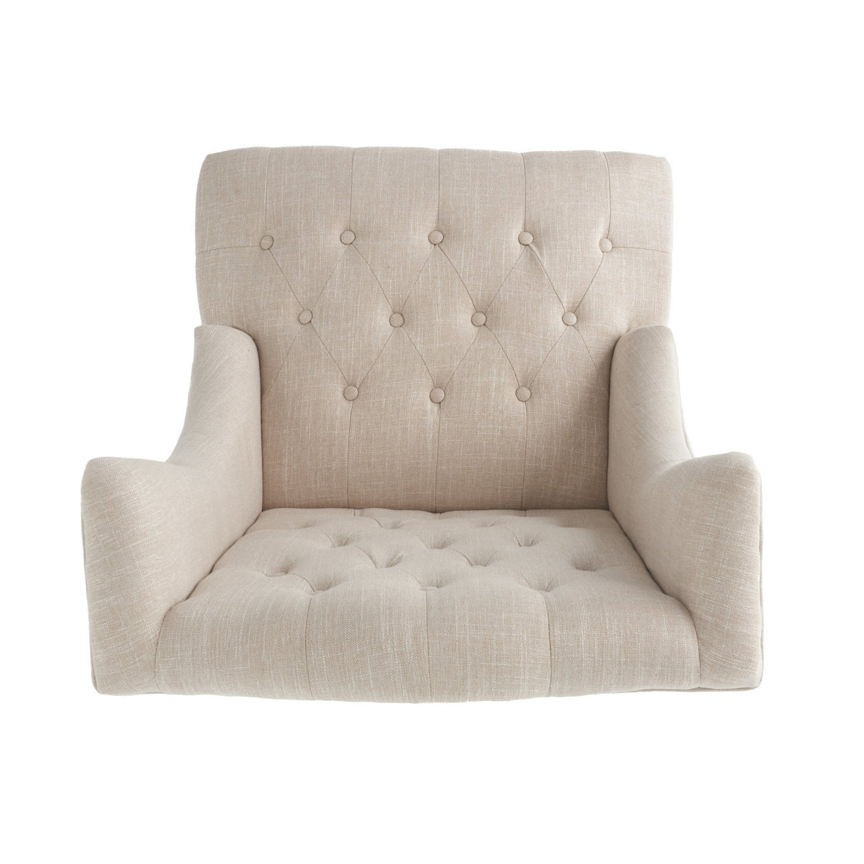 Upholstered Accent Chair with Diamond Tufted Wing Back - Accent Chairs