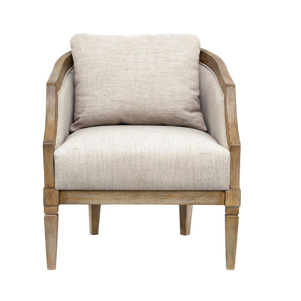 Upholstered Accent Chair with Removable Back Cushion and Recessed Arms - Accent Chairs