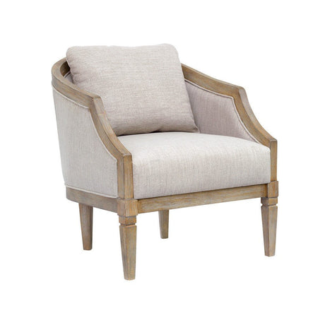 Upholstered Accent Chair with Removable Back Cushion and Recessed Arms - Accent Chairs