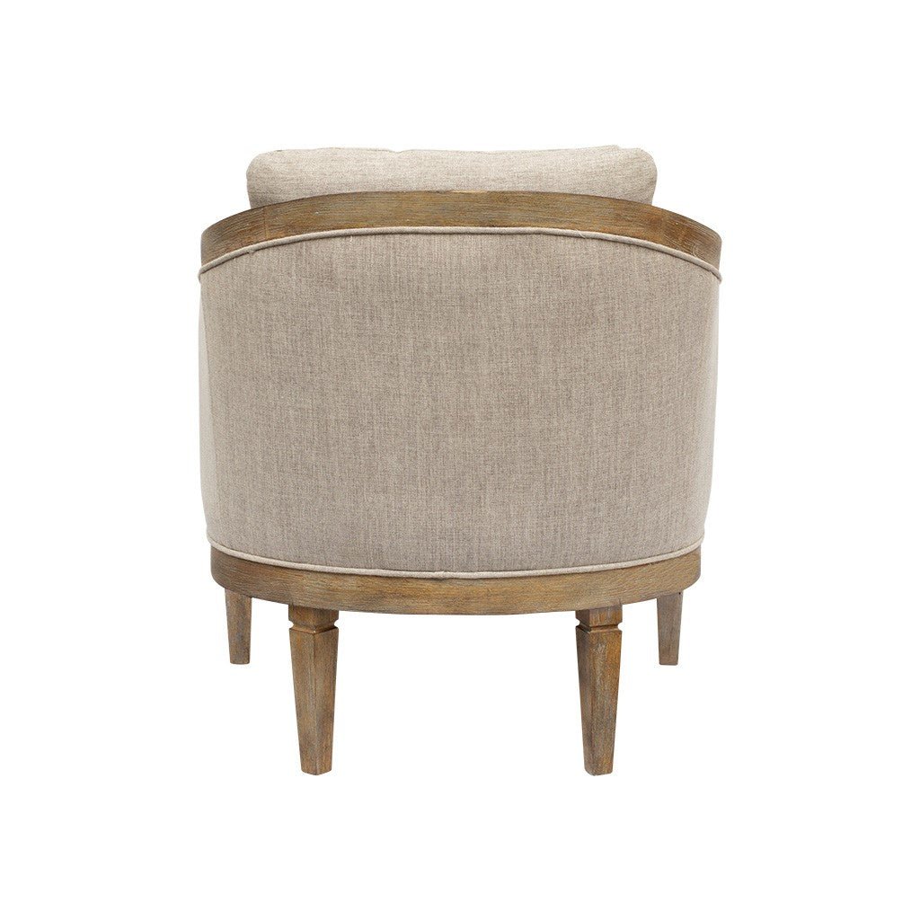 Upholstered Accent Chair with Removable Back Cushion and Recessed Arms - Accent Chairs
