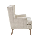 Upholstered Accent Chair with Wing Back and Recessed Arms - Accent Chairs