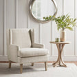Upholstered Accent Chair with Wing Back and Recessed Arms - Accent Chairs