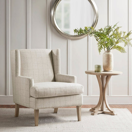 Upholstered Accent Chair with Wing Back and Recessed Arms - Accent Chairs