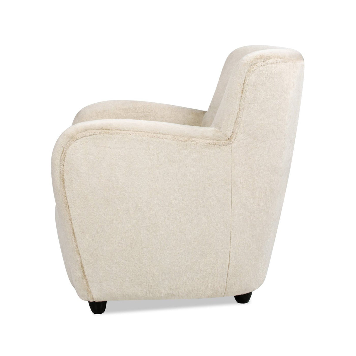Upholstered Arm Chair with Curved Back - Accent Chairs