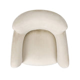 Upholstered Arm Chair with Curved Back - Accent Chairs