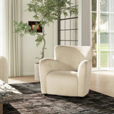 Upholstered Arm Chair with Curved Back - Accent Chairs
