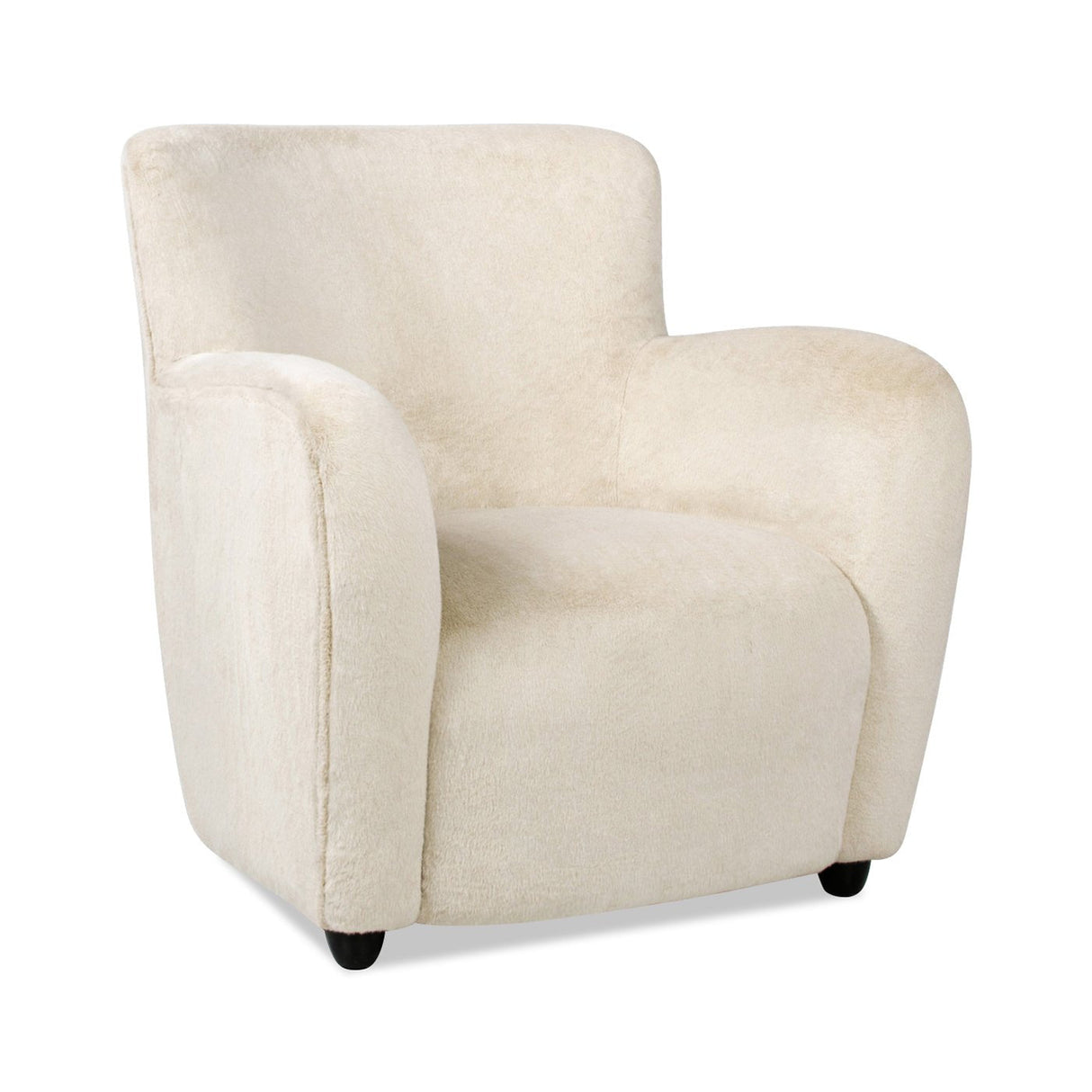 Upholstered Arm Chair with Curved Back - Accent Chairs