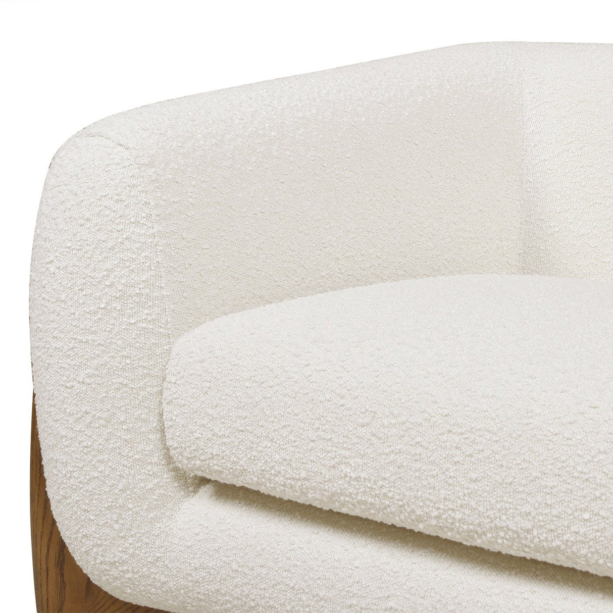 Upholstered Arm Chair with Wooden Base - Accent Chairs