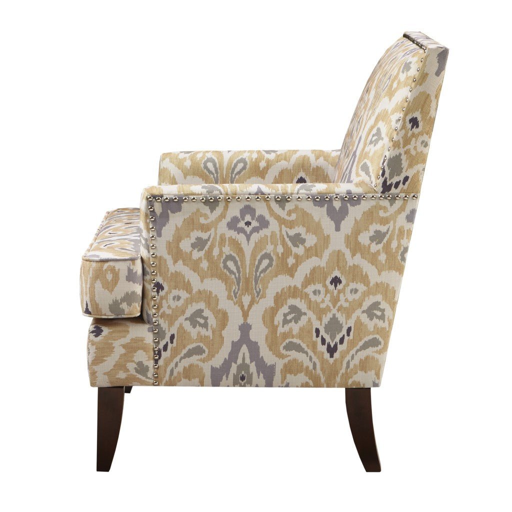 Upholstered Club Chair with Track Arm and Nailhead Trim - Accent Chairs