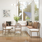 Upholstered Dining Chair with Arched Back Wood, Set of 2 - Accent Chairs